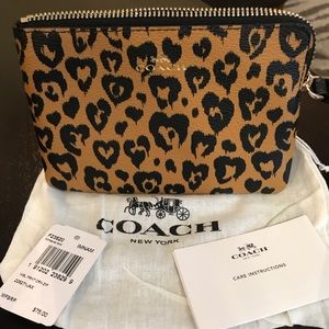 Leopard print coach wristlet
